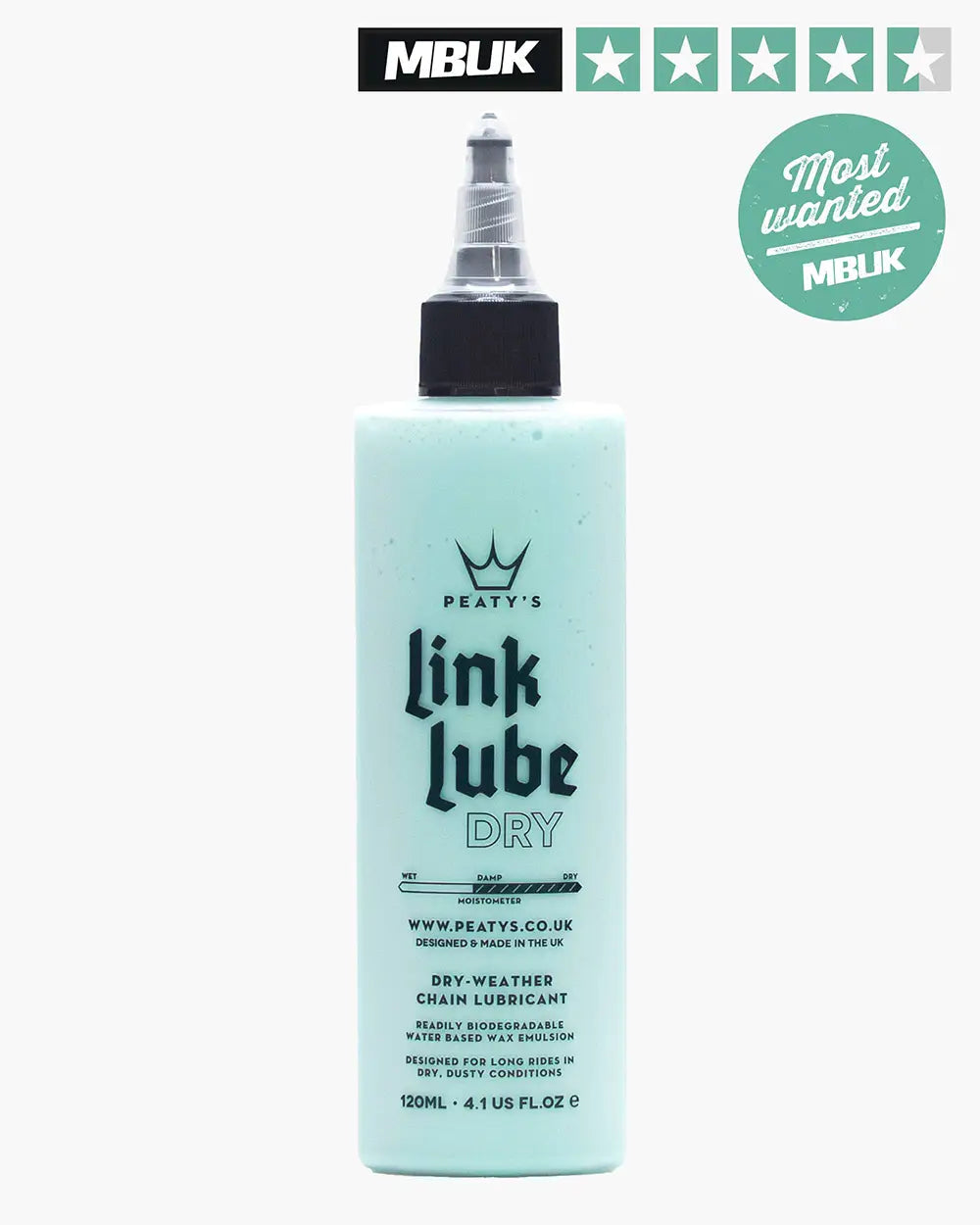 PEATSY'S Link Lube trockenes-Wetter - Kettenöl 120ml